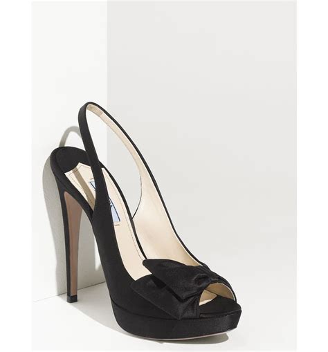 prada open toe low wedge slingback sandals|Prada slingback sandal.